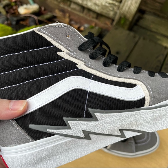 Vans SK8 Hi ‘Bolt Pewter Gray Sneakers 721454 NWT Men’s Sz 10.5 Wm’s Sz 12 - Picture 4 of 14